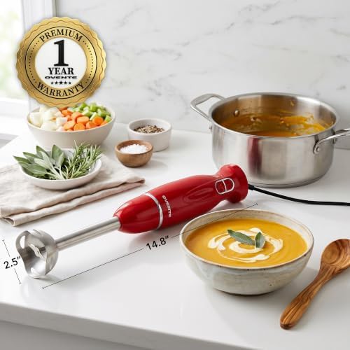 Red Corded Immersion Blender 300W — photo 5