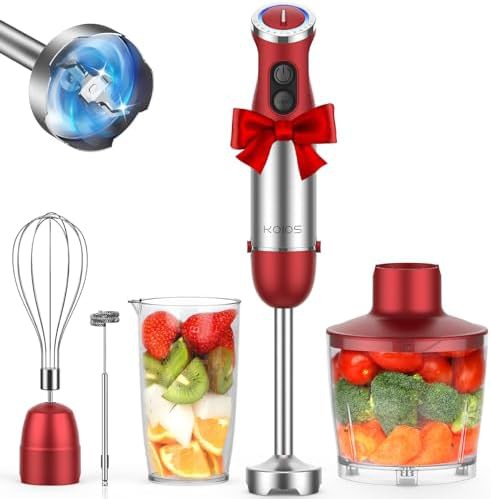 Red 1000W copper motor handheld blender