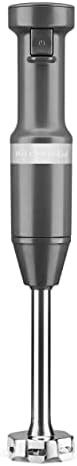 Charcoal grey variable speed corded immersion blender
