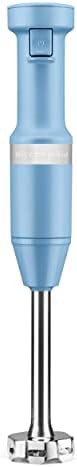 Blue velvet variable speed corded immersion blender