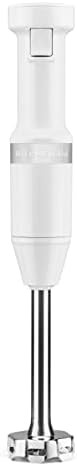 White variable speed corded immersion blender