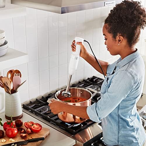 White variable speed corded immersion blender — photo 4