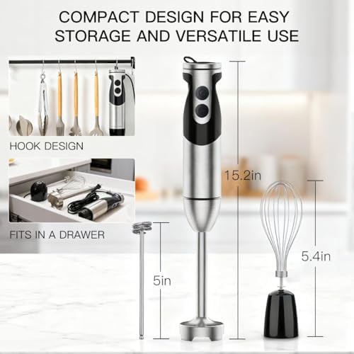 Titanium plated stainless steel stick blender — photo 5