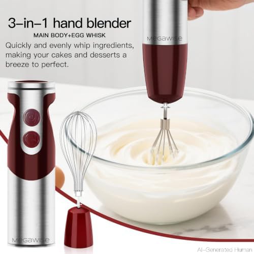 Red twelve speed immersion blender — photo 3