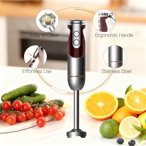Red five in one variable speed blender — photo 4