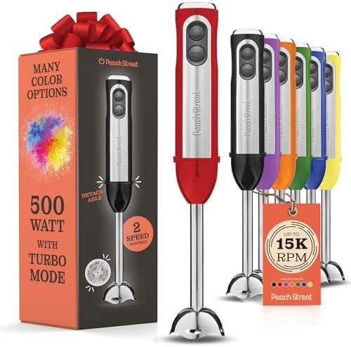 Red Stainless Steel Soup Blender Stick