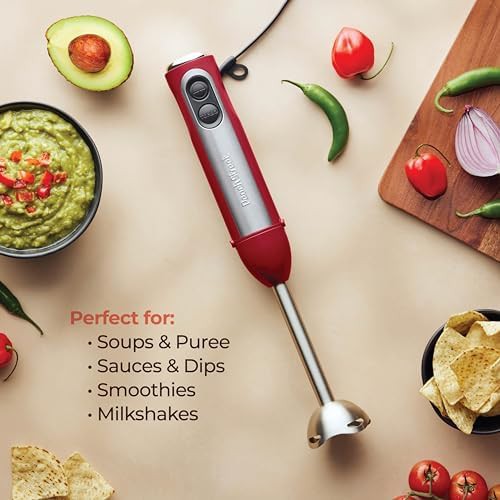 Red Stainless Steel Soup Blender Stick — photo 3
