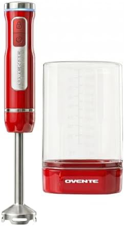 Red Cordless Rechargeable Hand Blender