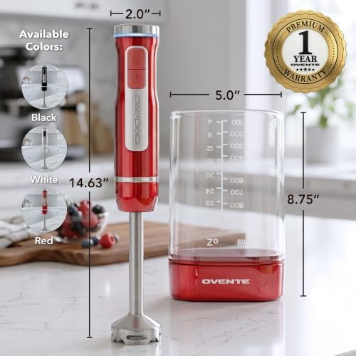 Red Cordless Rechargeable Hand Blender — photo 5