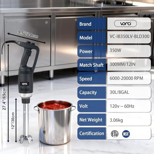 Vonci 350W 12 inch commercial stick blender — photo 5