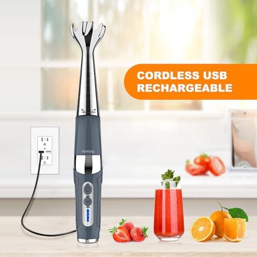 Grey cordless twenty one speed blender — photo 2