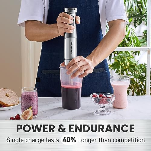 Charcoal grey cordless variable speed blender — photo 3