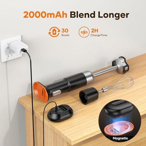 Cordless Hand Blender with Removable Battery — photo 3