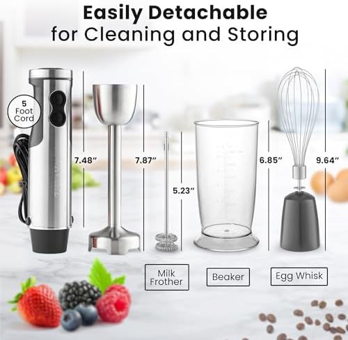 Twelve speed 800W gray four in one blender — photo 4