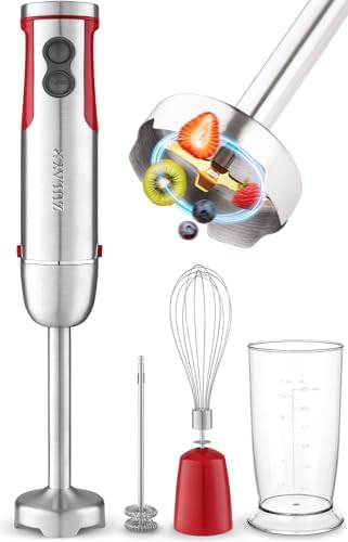 Twelve speed 800W red four in one blender