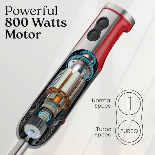 Twelve speed 800W red four in one blender — photo 3