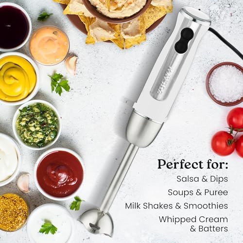 Turbo mode 800W white stainless stick blender — photo 5