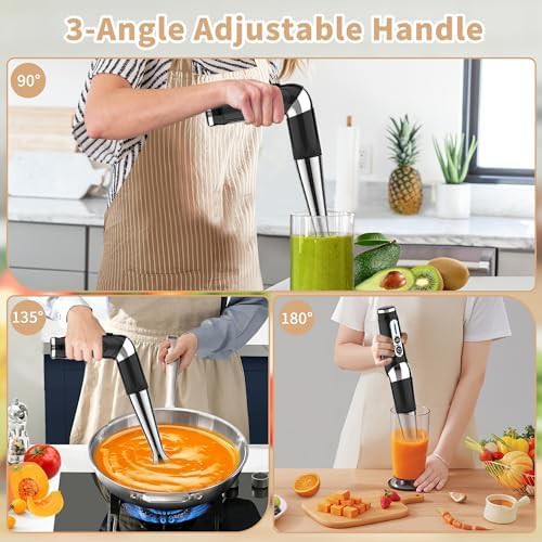 Black cordless twenty one speed immersion blender — photo 3