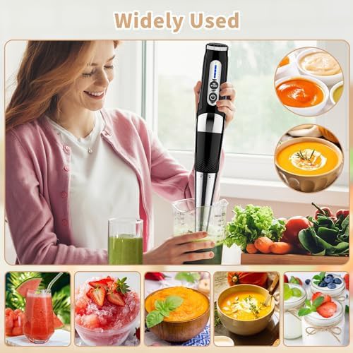 Black cordless twenty one speed immersion blender — photo 4