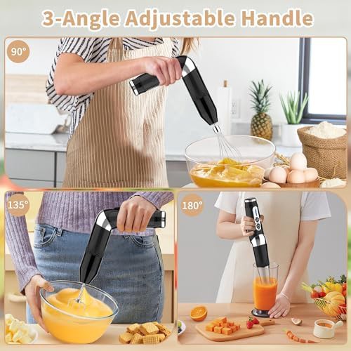 Black cordless three in one immersion blender — photo 3