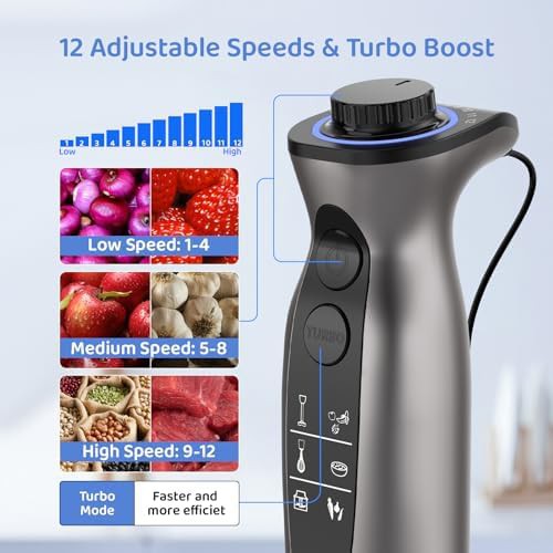 HOVOBO 1000W variable speed stick blender — photo 4