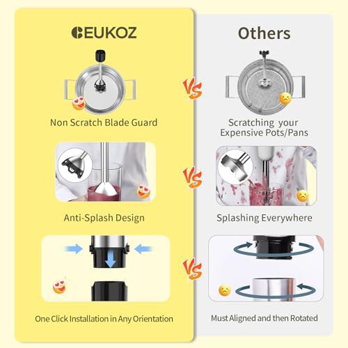 CEUKOZ 1100W 5 in 1 immersion blender with attachments — photo 3