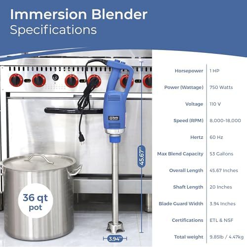 High power commercial blender with 20 in shaft — photo 3