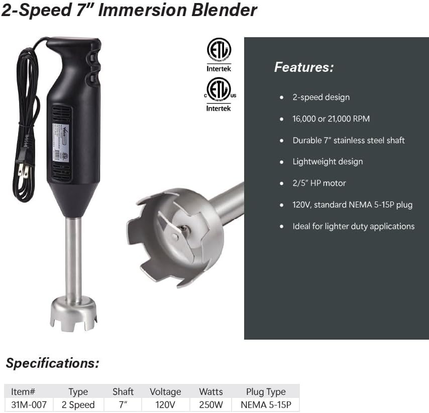 Commercial Two Speed Seven Inch Blender — photo 4