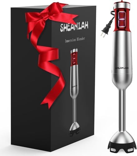 Red scratch resistant corded immersion blender