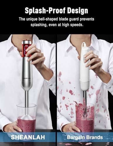 Red scratch resistant corded immersion blender — photo 5