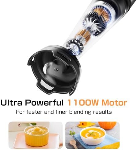 Immersion Blender Handheld 3-in-1 Hand Blender Set 1100W Heavy Duty — photo 3
