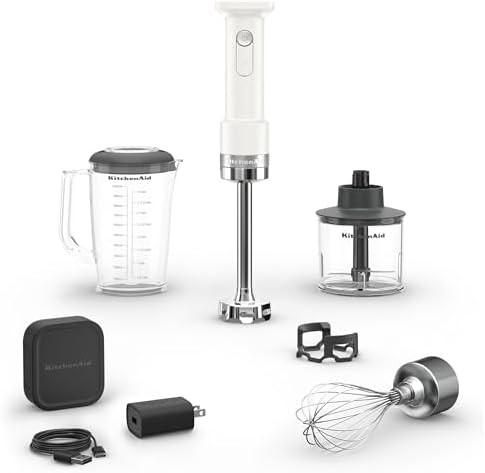 KitchenAid cordless hand blender with accessories