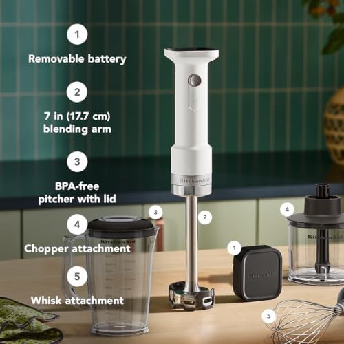 KitchenAid cordless hand blender with accessories — photo 3