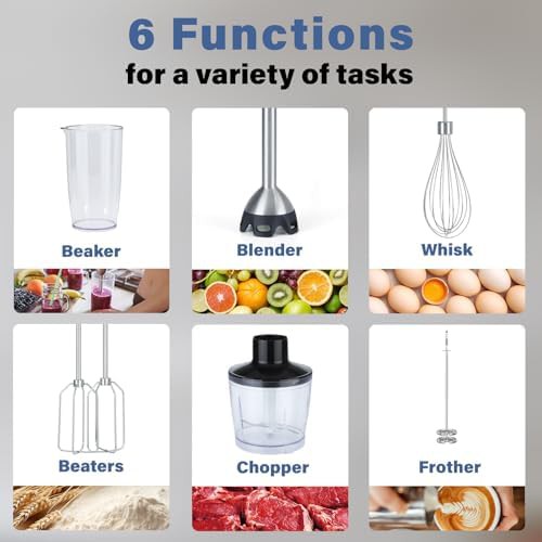 Six in One Stainless Steel Hand Blender — photo 3