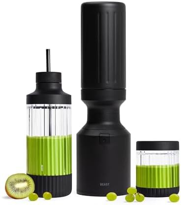 Beast Mighty 850 stainless steel personal blender carbon black