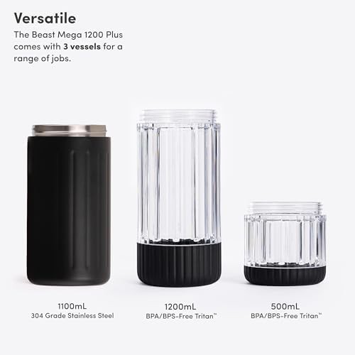 Beast Mega 1200 stainless steel countertop blender carbon black — photo 4