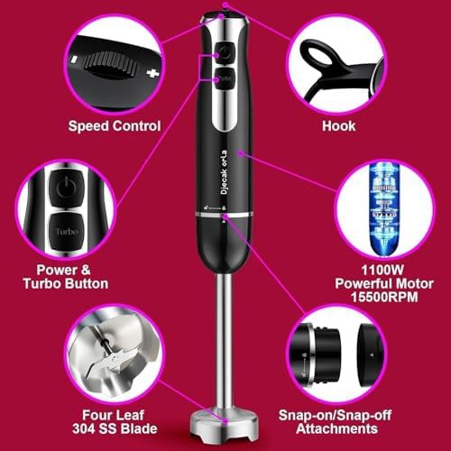 Twenty Speed 1100W Black Immersion Blender — photo 3