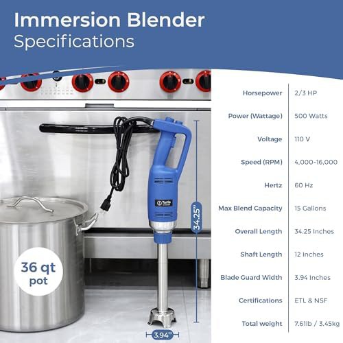 Commercial heavy duty blender with 12 in shaft — photo 3